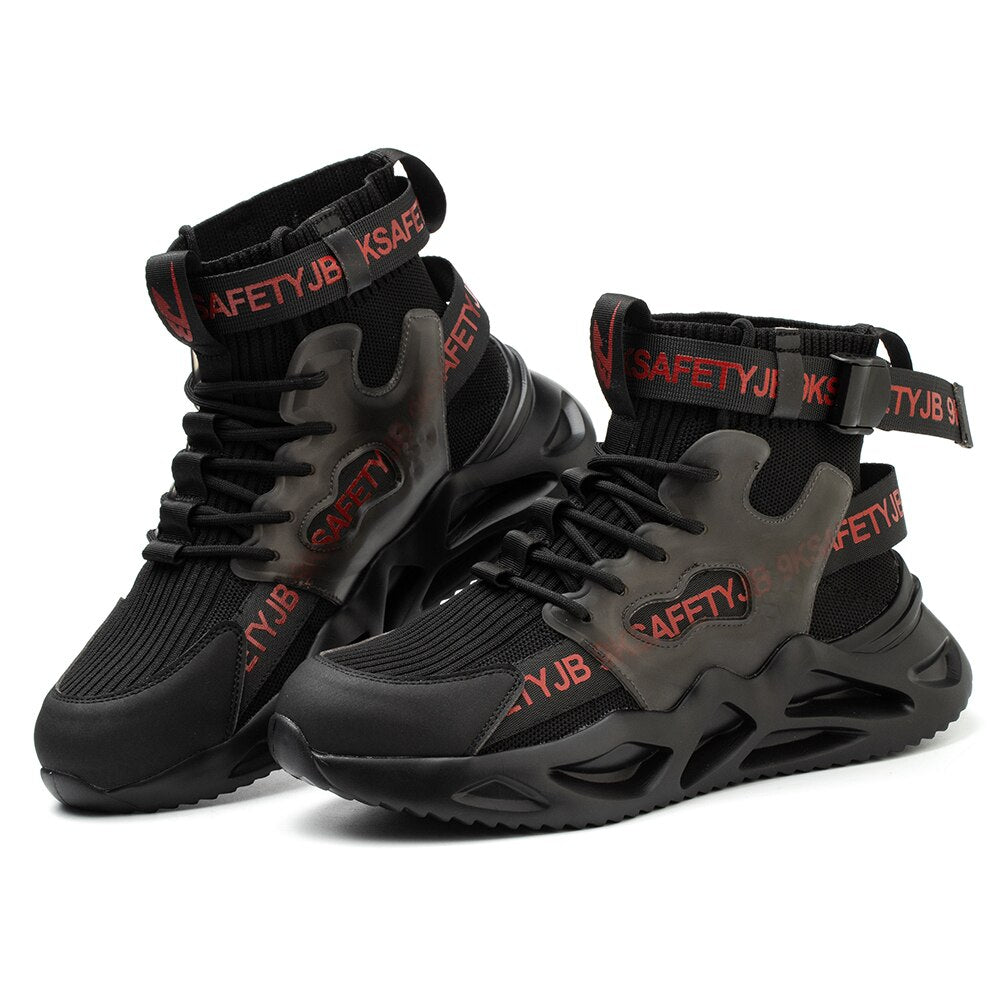 Men Safety Shoes Steel Toe Man Security Boots Anti-smashing Work Men Casual