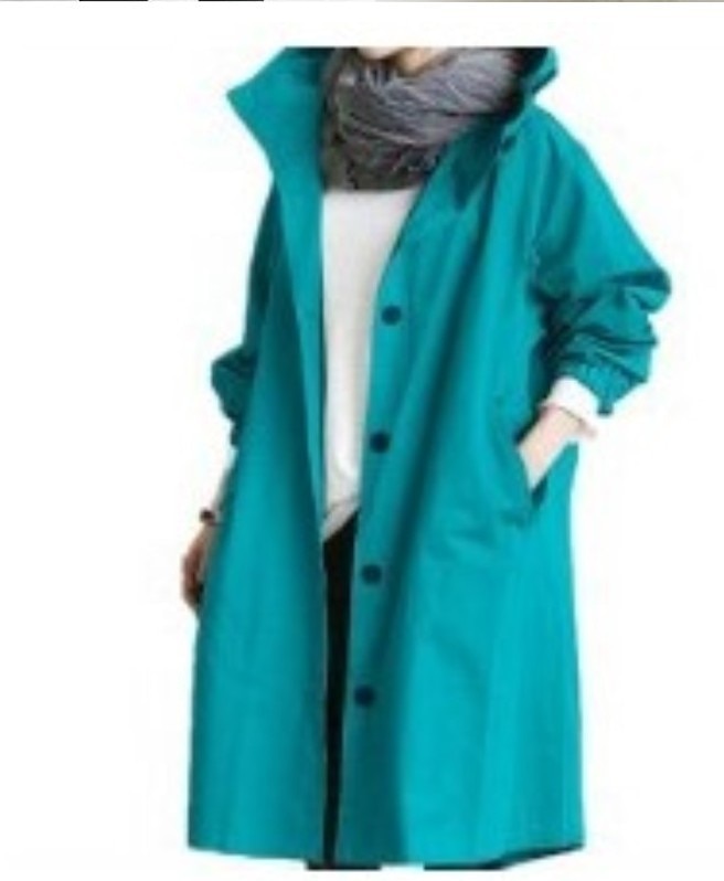 Fashion Womens Trench Coats Hooded Long Spring Autumn Windproof
