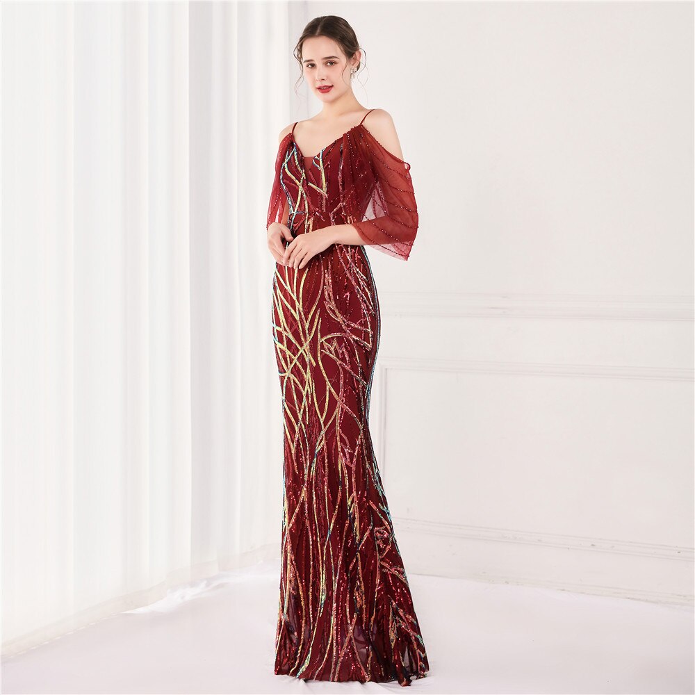 Homecoming Dresses: Spaghetti Strap Sequins Prom Dresses