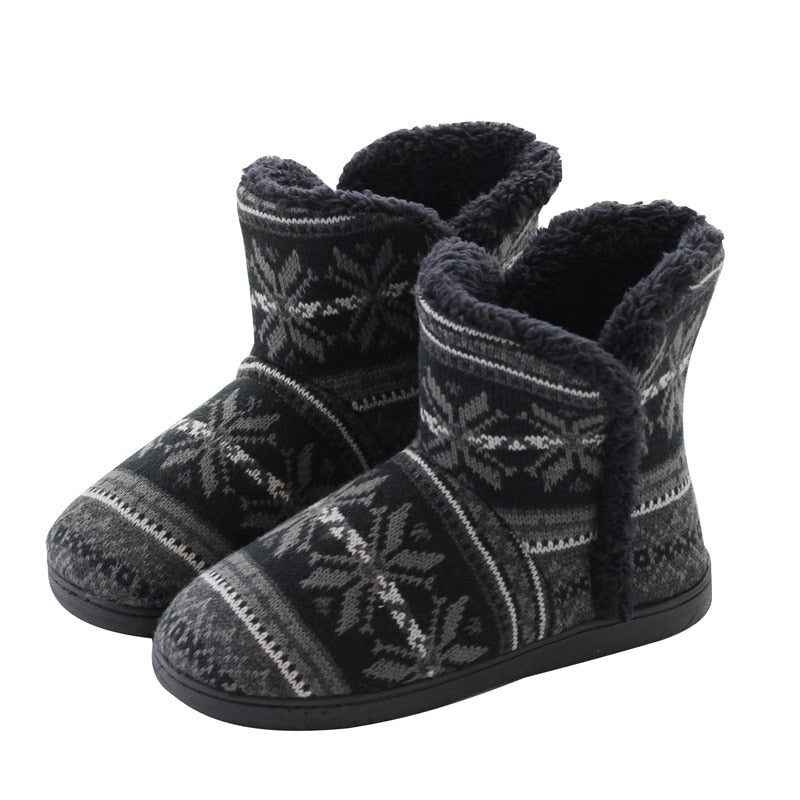 Winter Warm Home Slipper Men and Women Family Cotton Shoes  Male Platform