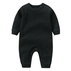 Soft Cotton Newborn Baby Rompers Full Sleeve Infant Boy Girl Solid Color Jumpsuit Basic Clothing Pajamas Outfits