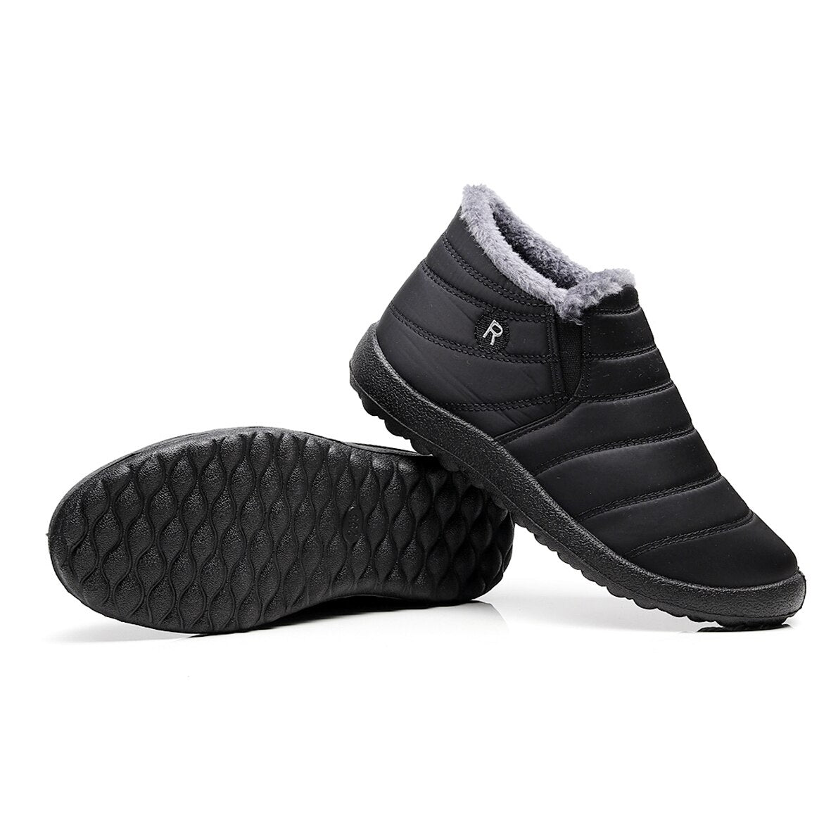 Men Snow Boots Ankle Boots Winter Boots Unisex Couples Solid Color