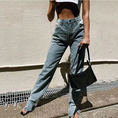 Washed Denim Pants Jeans Women Boyfriend Jeans Casual Pants