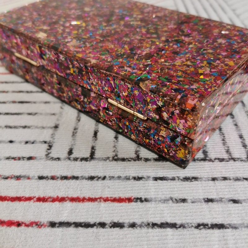 Women Acrylic Bags Fashion Colorful Handbags Evening Bags Prom Party