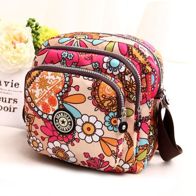 Fashion Women Messenger Bags Vintage Flower Printing Women Bag