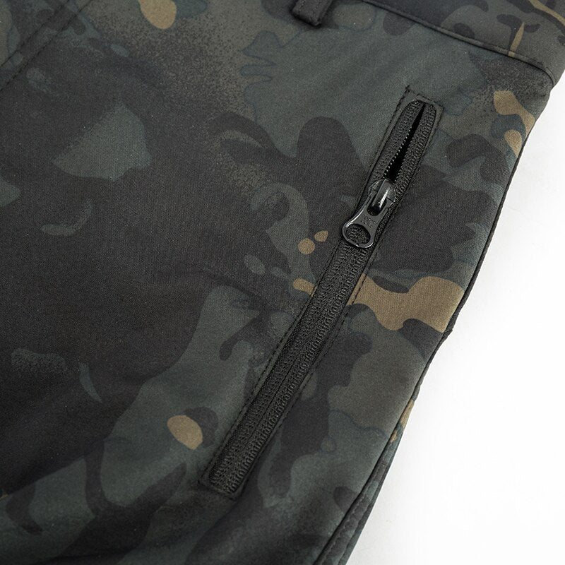 Mege Men Tactical Cargo Pants Camouflage Military Fleece Army