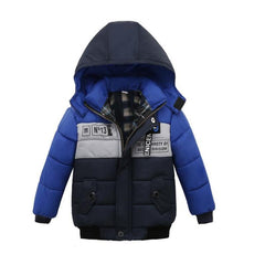 Winter Boys Fashion Children Down Jacket Hooded Long Thicken Outerwear