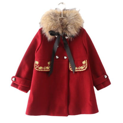 Spanish Girls Clothes Coat for Girl Kids Winter Clothes Girls Christmas Warm Jacket