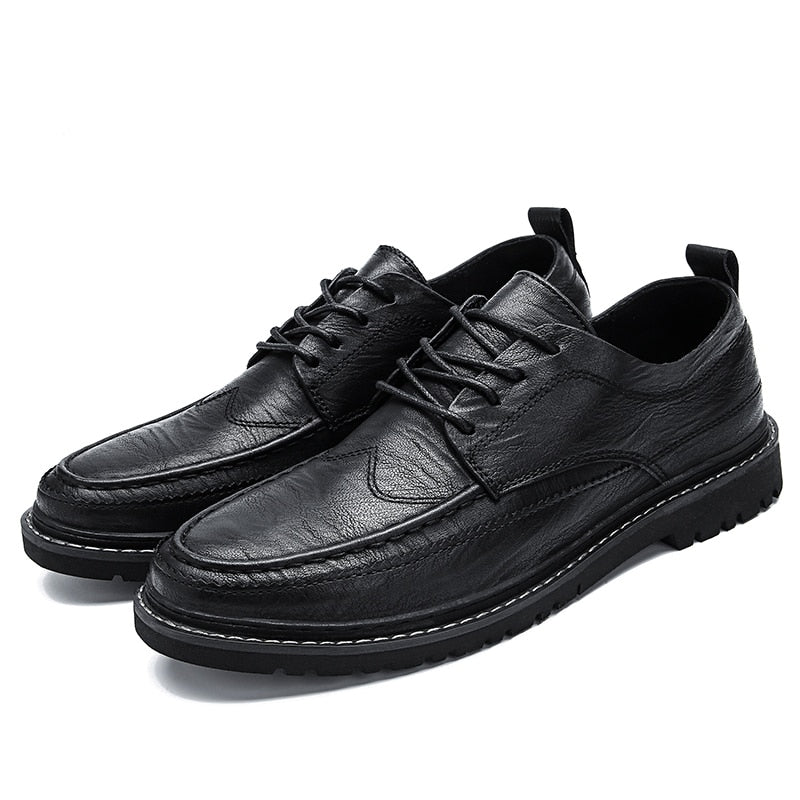 Men Quality Leather Shoes British Business lace up fashion