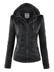 Faux Leather Jacket Women Basic Jacket Coat Female Winter Motorcycle Jacket