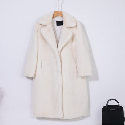 Women Winter Warm Faux Fur Coat Thick Women Long Coat