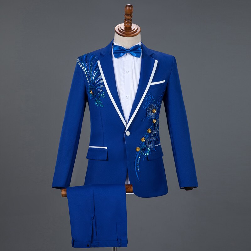 Tuxedo for Mens: Red Diamond Floral Men Suits for Wedding Mens Suits 3 Piece