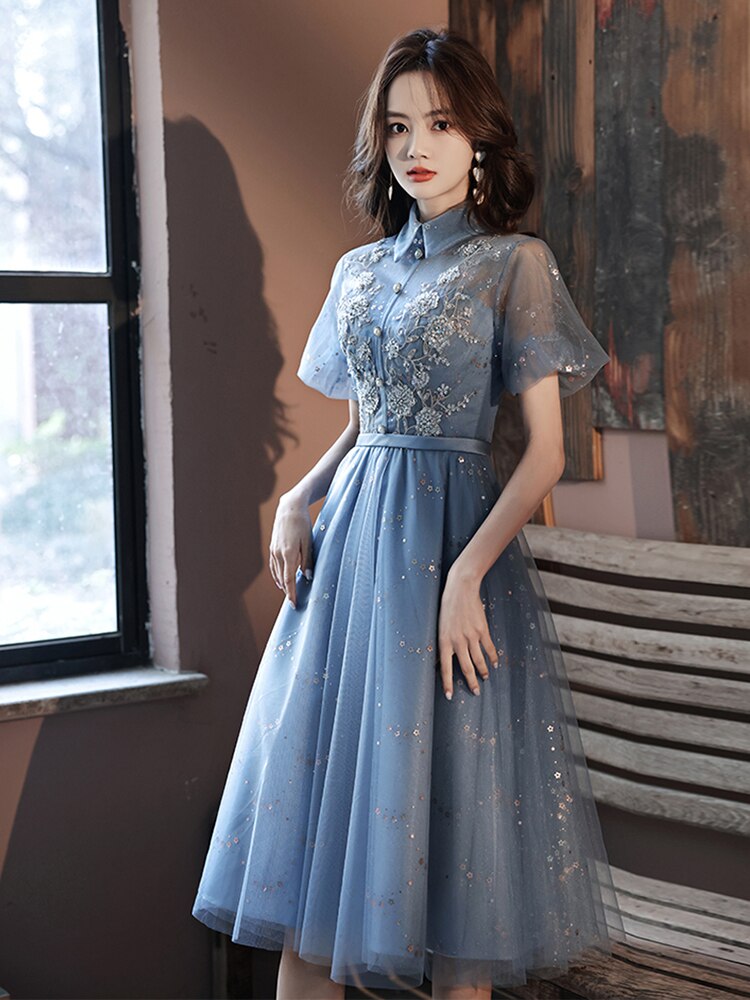 Homecoming Dresses: Lace Prom Dresses High Neck Party Graduation Dress