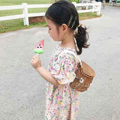 Summer Girls Dress Japanese And Korean Style Sweet Pastoral Style V-Neck