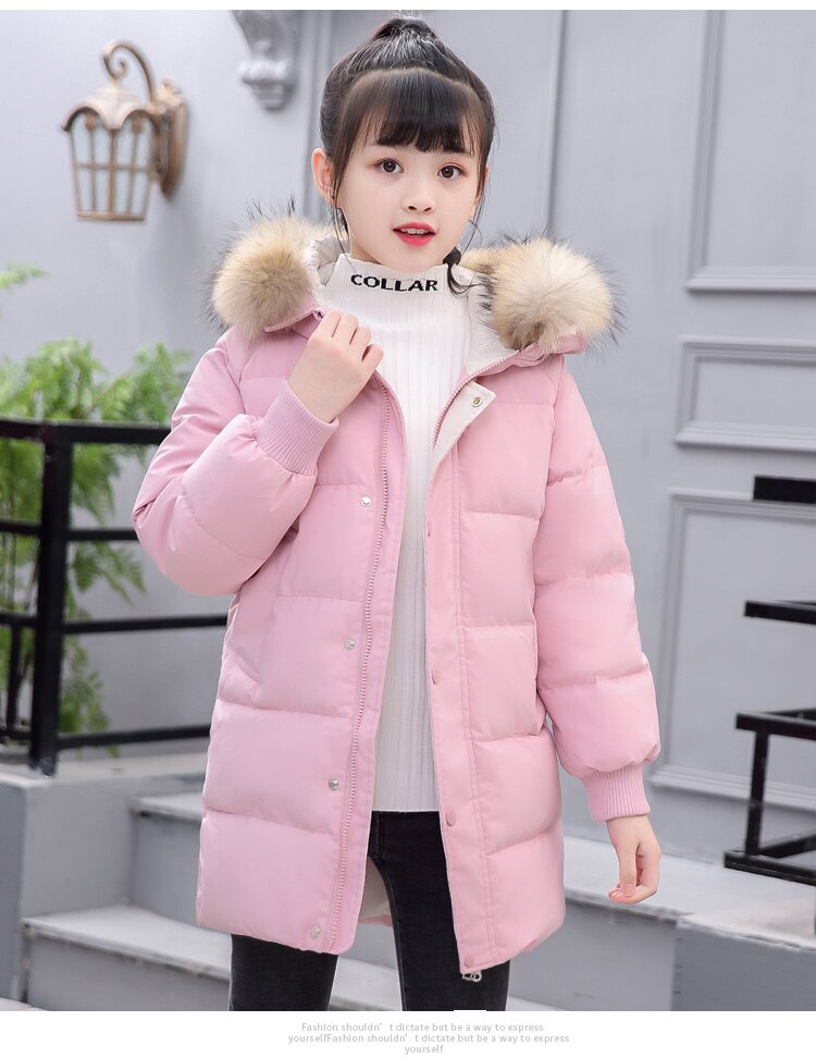 Girl Winter Jacket Kids Outdoor Warm Coat Thick Parka Children Clothing
