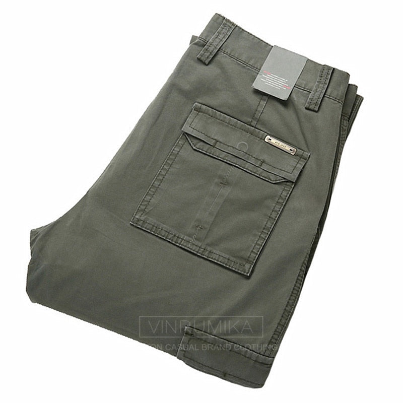 Summer Multi-pocket Overalls Pants Man Spring Autumn Casual Brand Army Green
