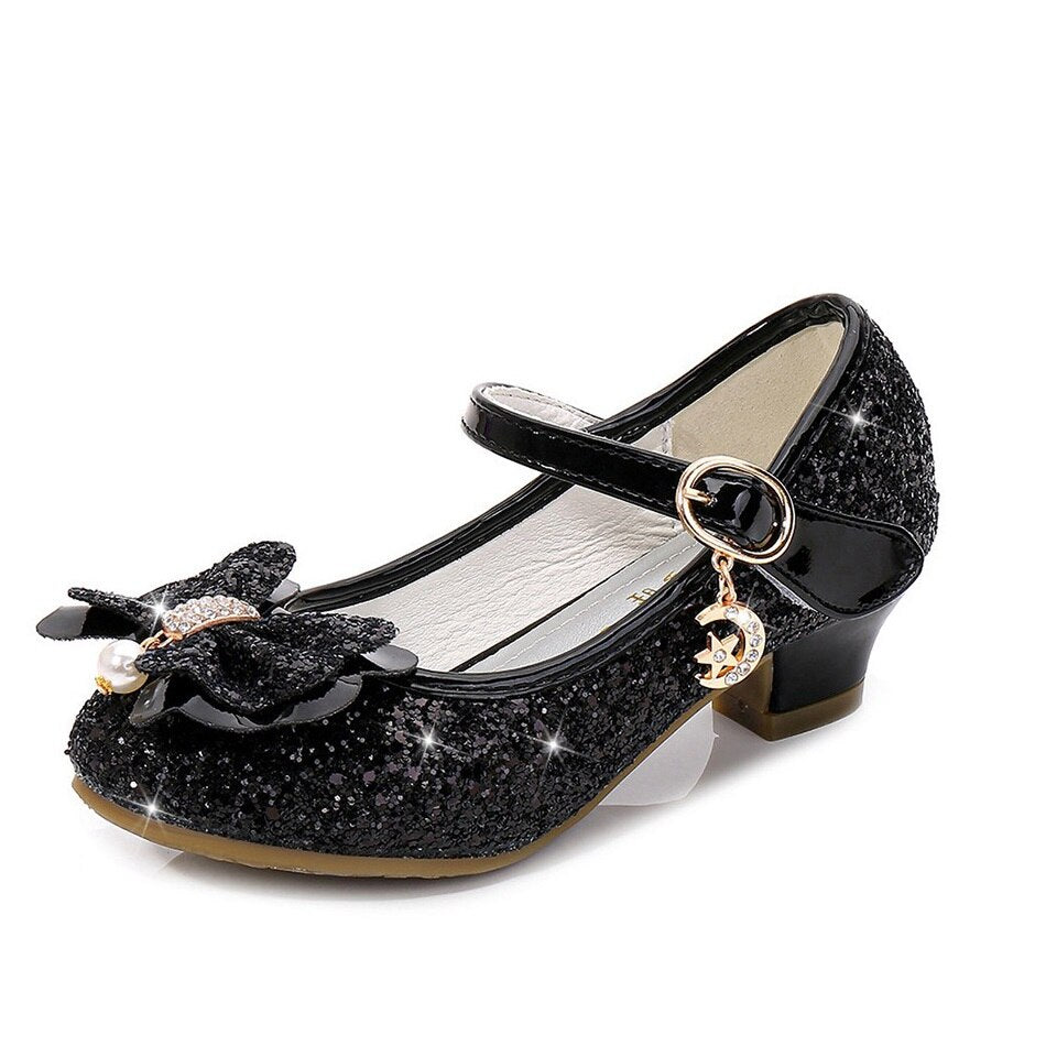 Kids Princess Shoes Children Cinderella Leather Sandals Little Girls Snow Queen