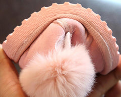Girls Boots Bunny Bow Red Pink Ankle Shoes Warm Fur Animal Snow