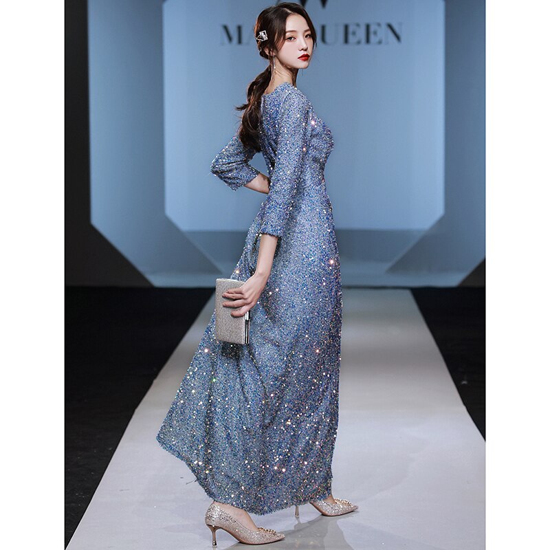 Evening wear Dresses: Elegant Robe De Soiree Zipper Women Party Dresses Plus Size