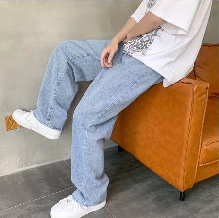 Summer thin men fashion famous brand versatile loose straight Summer