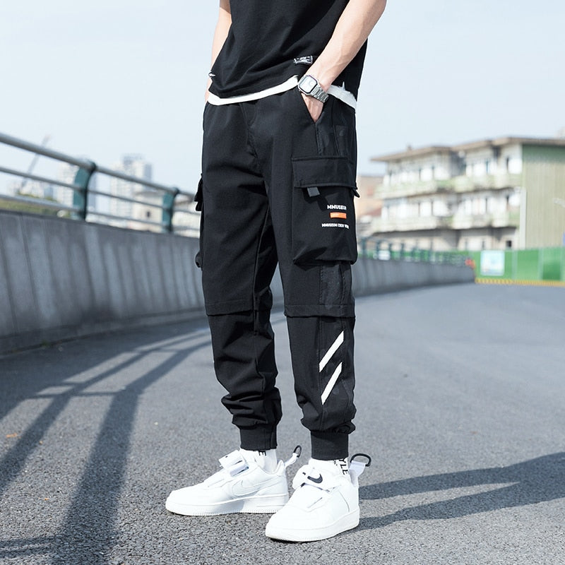 Streetwear Mens Hip Hop Jogging Pants Casual Men Trousers Big Size Loose