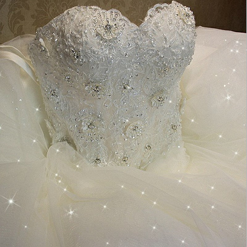 White Bridesmaid Dresses: Strapless Lace Up Wedding Dresses Ball Gowns Plus Size