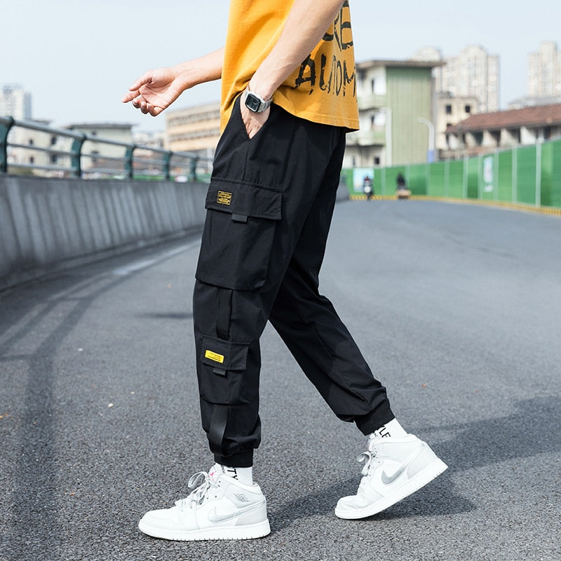 Streetwear Mens Hip Hop Jogging Pants Casual Men Trousers Big Size Loose
