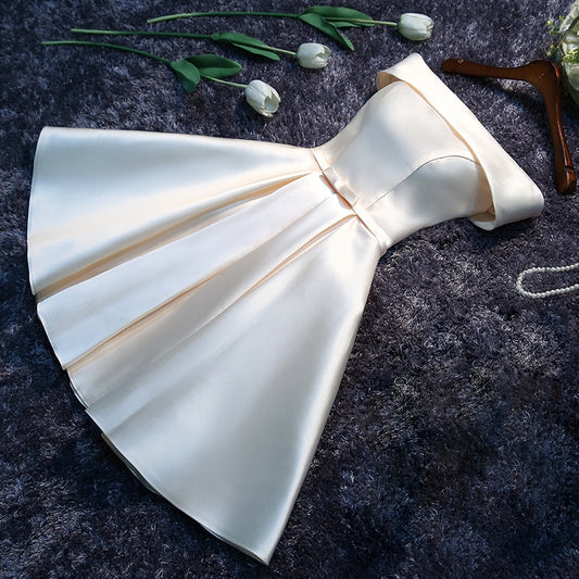 Homecoming Dresses: White Dress Women Elegant Wedding Bridesmaid