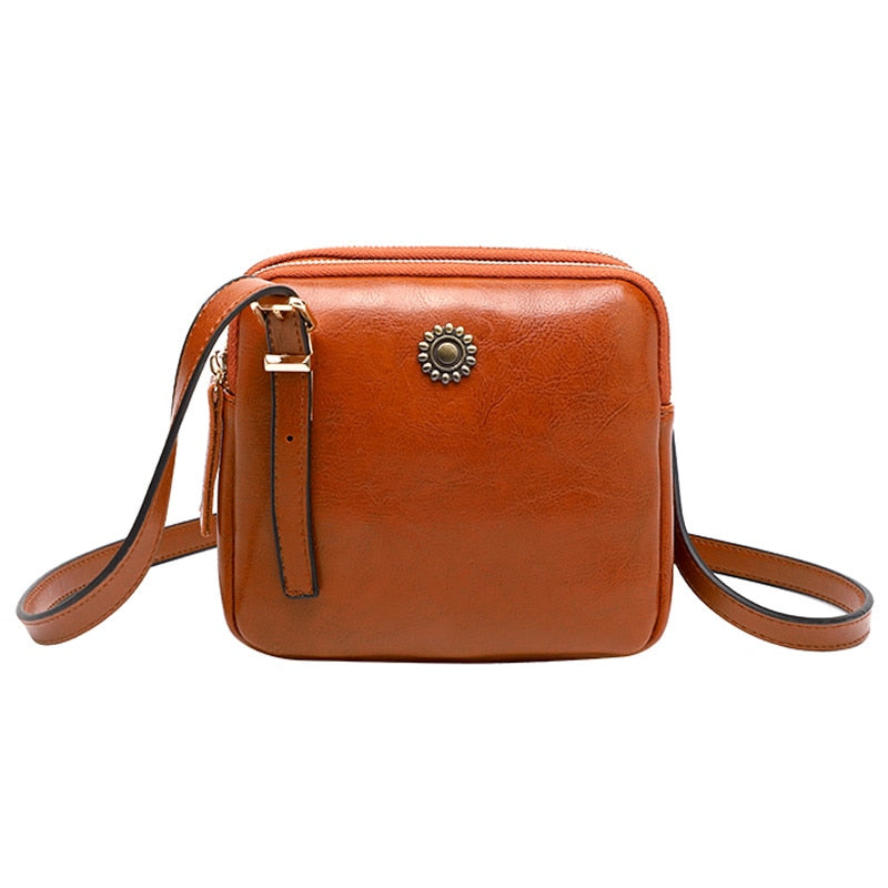 Vintage Style Shoulder Bag Simple Square Crossbody Bags For Women