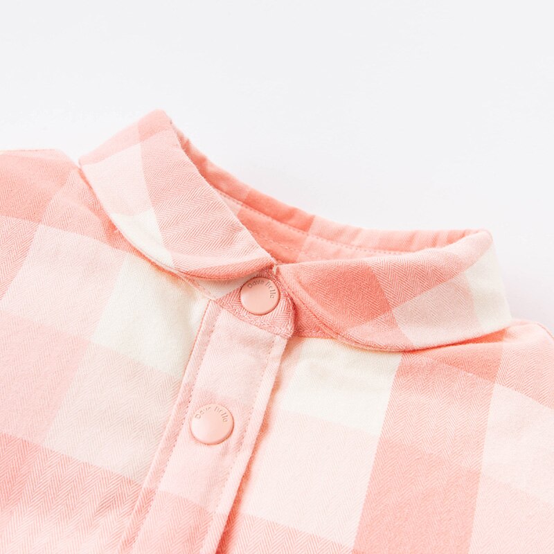 winter baby girls fashion plaid double-wear down coat children
