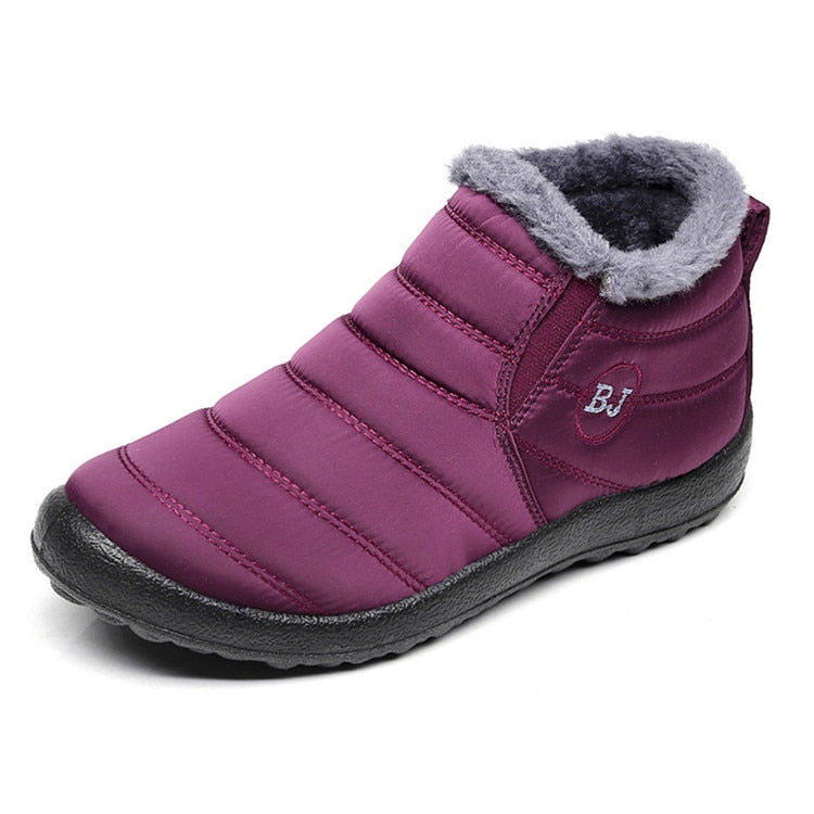 Men Snow Boots Ankle Boots Winter Boots Unisex Couples Solid Color