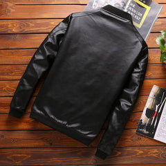 Thoshine Brand Spring Autumn Men Leather Jackets Classic Slim Fit Male PU