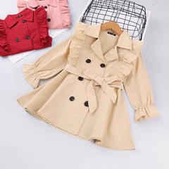 Toddler Girls Clothes Autumn Winter Long Sleeve Fashion Trench Coats