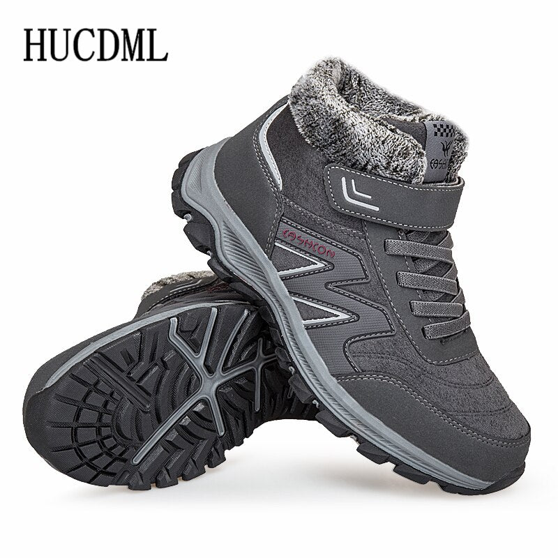Men Boots Winter Plush Warm Snow Boots Unisex Men Women Winter Work