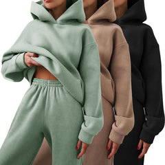 Women Tracksuit Suit Autumn Fashion Warm Hoodie Sweatshirts Two Pieces