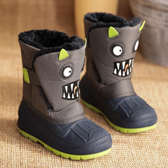 Children Snow Boots Lovely Cartoon Unicorn Pattern Waterproof Kids Boots