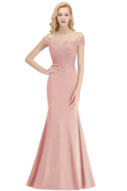 Homecoming Dresses: Golden Applique Prom Dress Women Mermaid Off The Shoulder