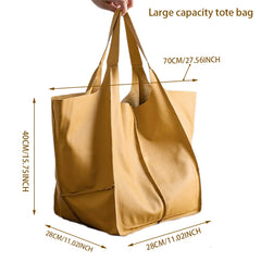 Casual Soft Large Capacity Tote Women Handbags Designer Aged Metal Look