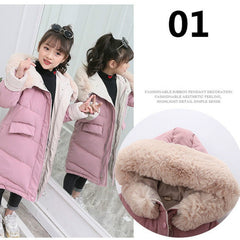 Children Winter Down Cotton Jacket Fashion Girl Clothing Kids Clothes Thick