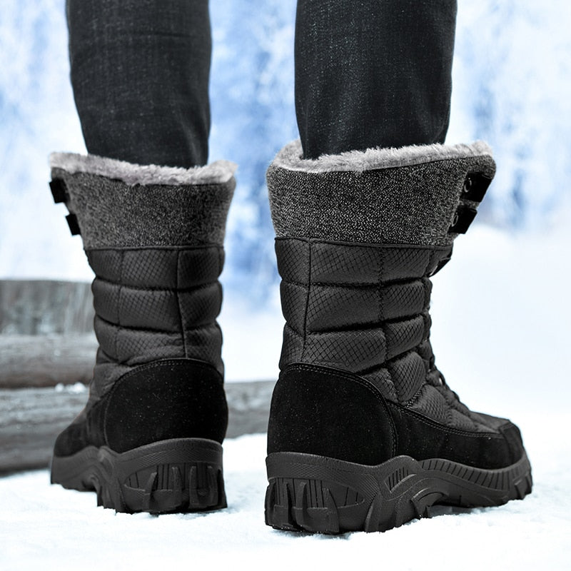 Men Winter Snow Boots Super Warm Men's Hiking Boots High Quality Waterproof