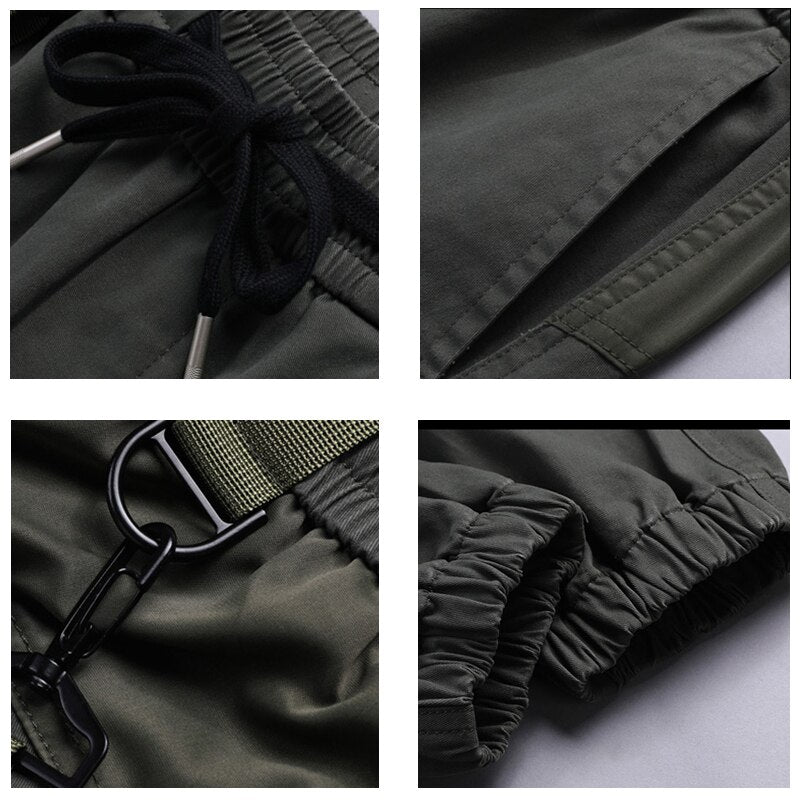 Hip Hop Cargo Pants Men Fashion Harajuku Black Harem Pant