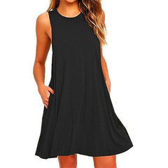 Women's Summer Casual Swing T-Shirt Dresses Beach Cover Up