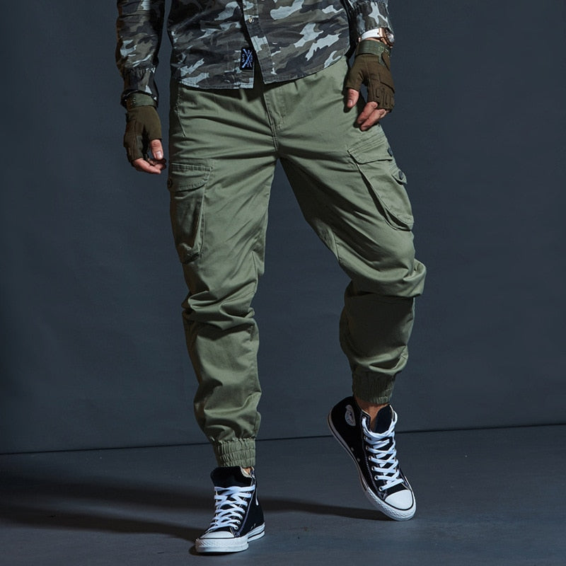 Military Tactical Pants Mens Joggers Camouflage Cargo Casual Pants Male