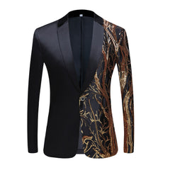 Men's black  Sequin Party Blazer Slim Fit Wedding Party Suit Jackets