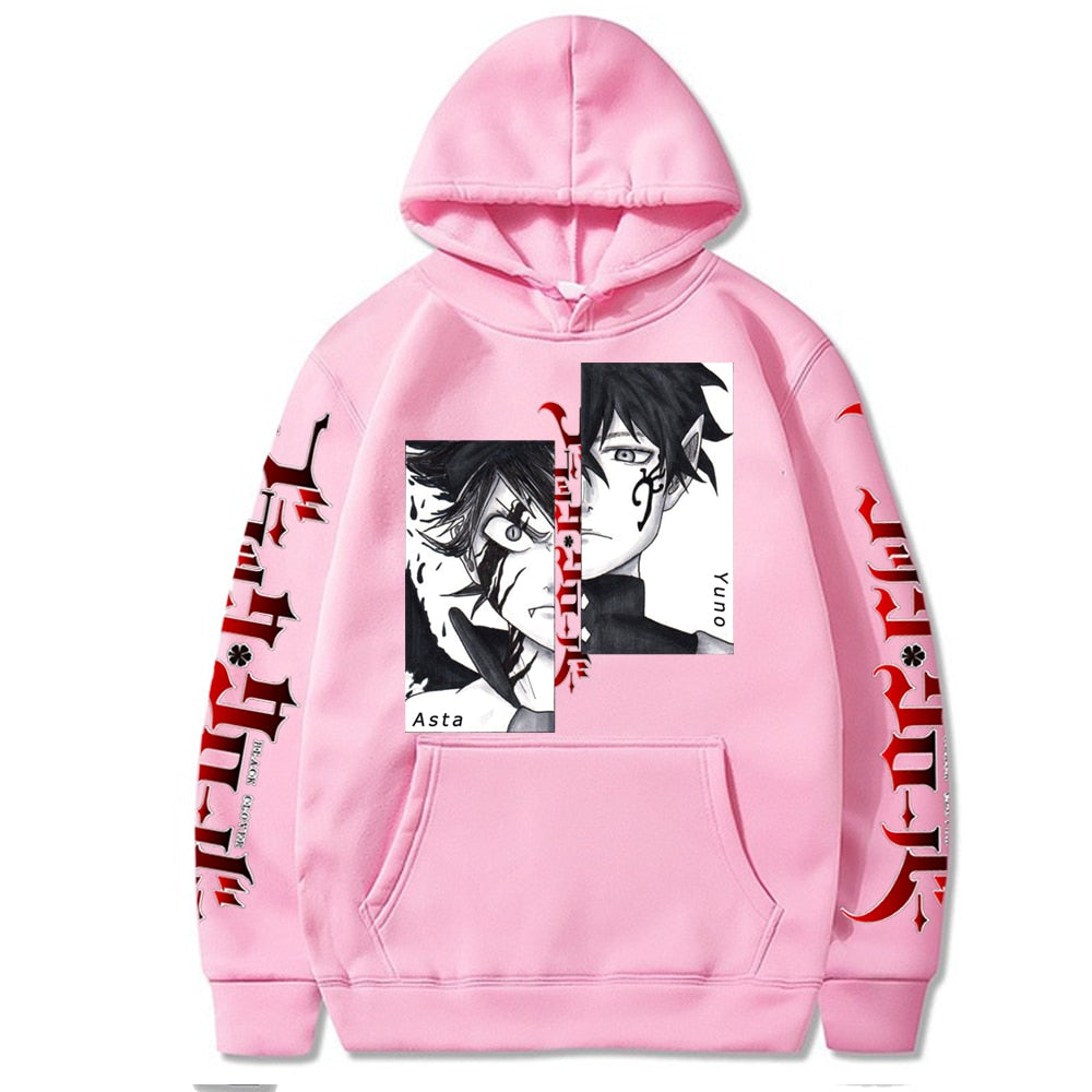Cool Hoodie Sweatshirt Japanese Anime Harajuku Asta Graphic Hoodie Black Clover