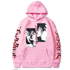 Cool Hoodie Sweatshirt Japanese Anime Harajuku Asta Graphic Hoodie Black Clover
