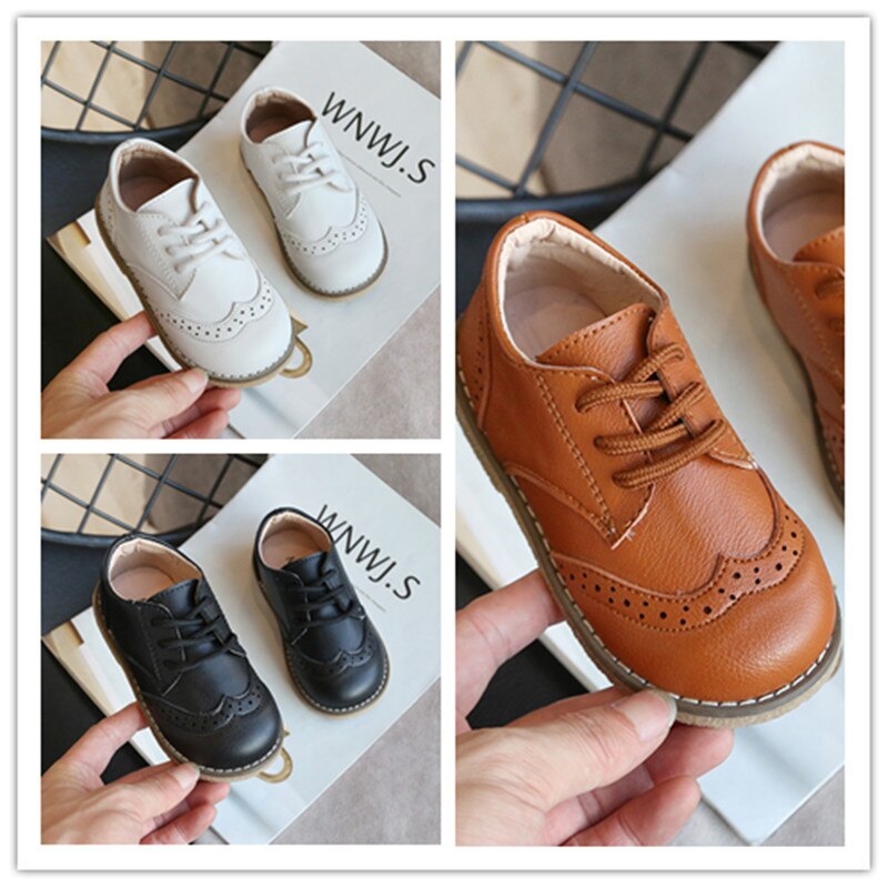 Children Leather Shoes Boys Sneakers Breathable