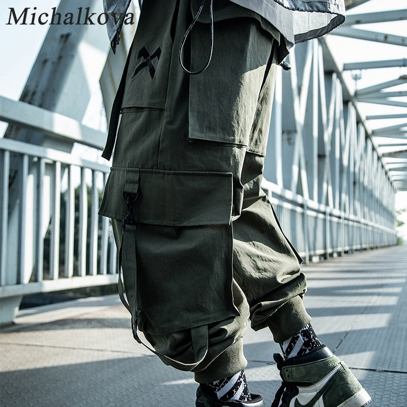 michalkova Paratrooper  Japanese military Male Black Joggers Mens hip hop
