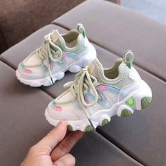 Toddler Boy Sneakers Stretch Fabric Fashionable Baby Running Shoes