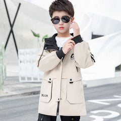 Spring  Autumn Jackets For Boy Fashion Polyester Double Layer Coat